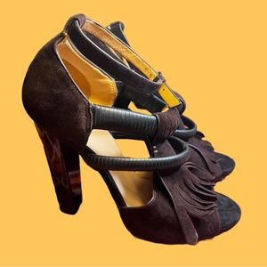 L.A.M.B. Fringe Heels
